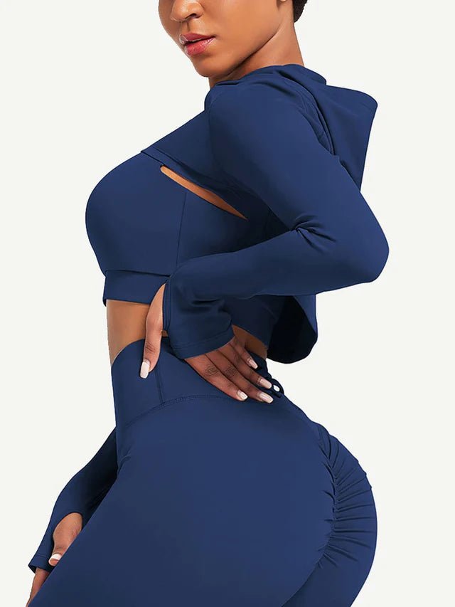 StrideFit Crop Hoodie - Sleek n Sheek