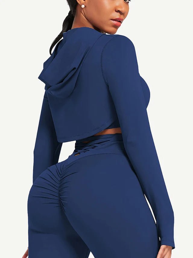 StrideFit Crop Hoodie - Sleek n Sheek