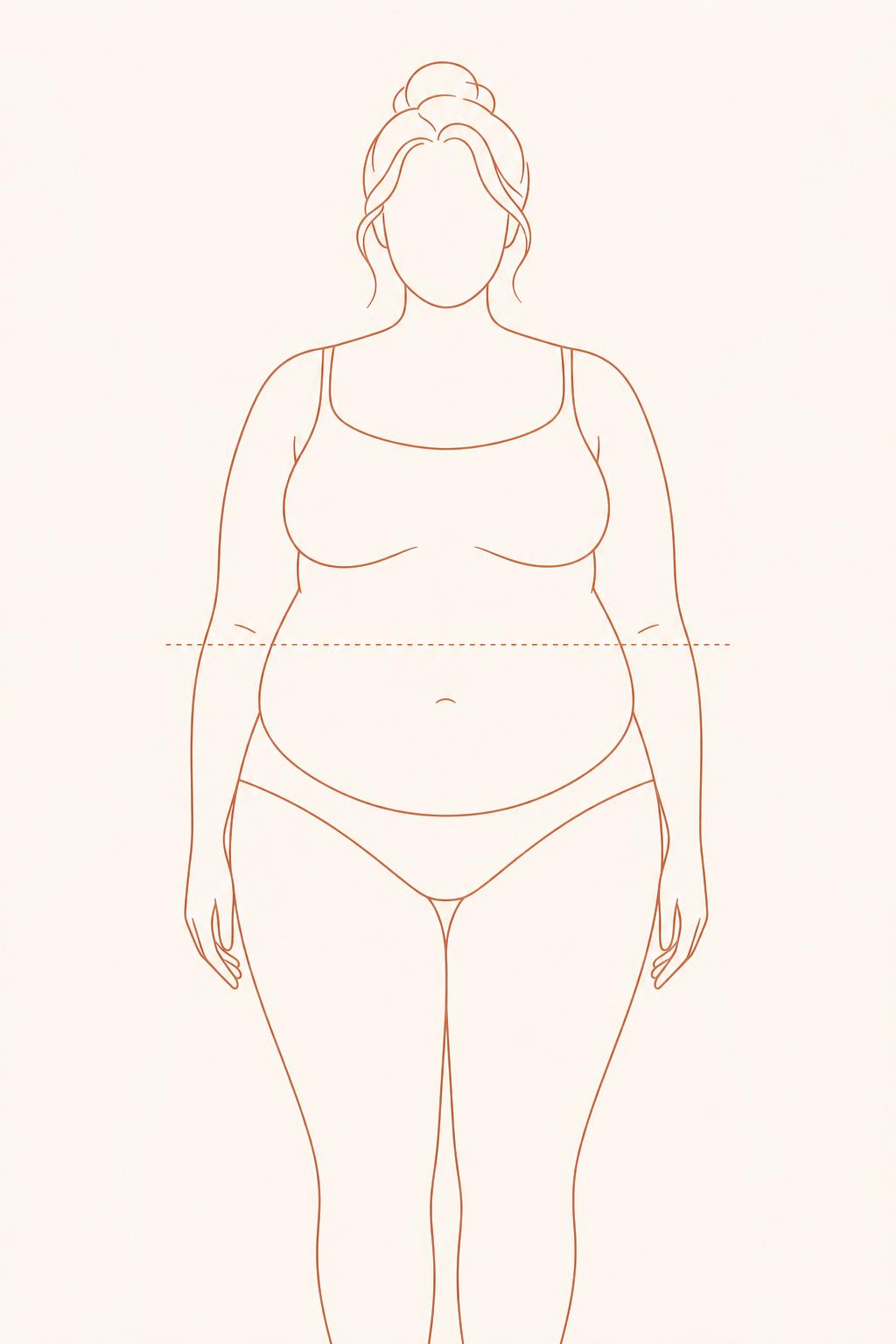 Apple body shape illustration