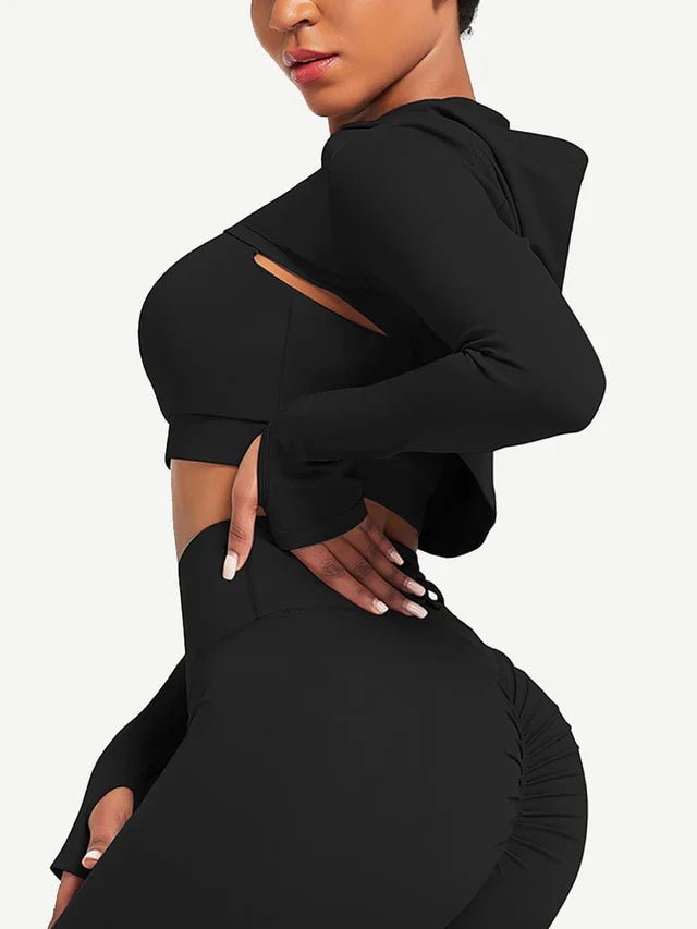 StrideFit Crop Hoodie - Sleek n Sheek