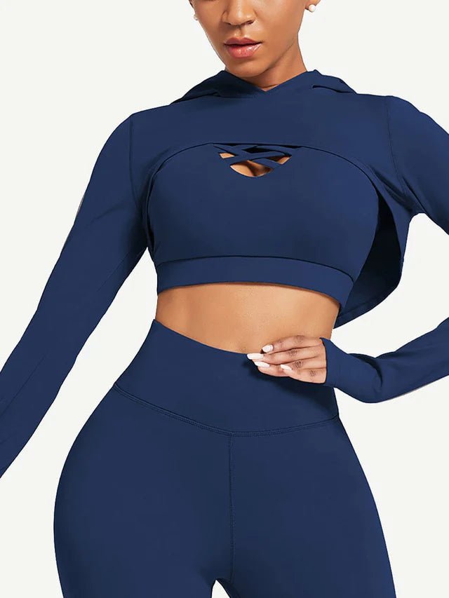 StrideFit Crop Hoodie - Sleek n Sheek